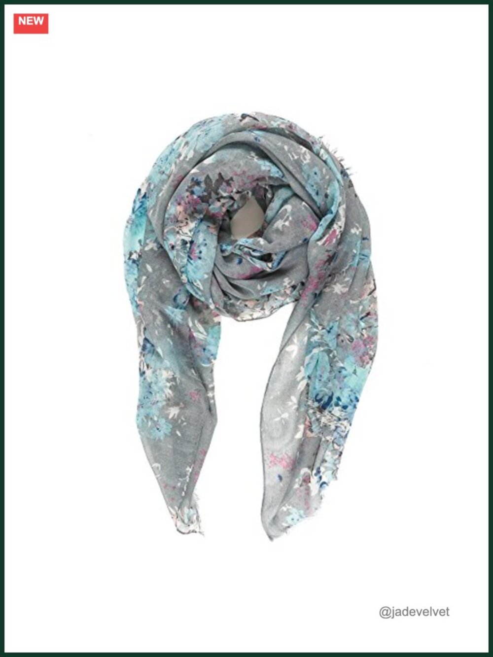 Lightweight Floral Scarf Shawl Wrap for Women Viscose Bamboo